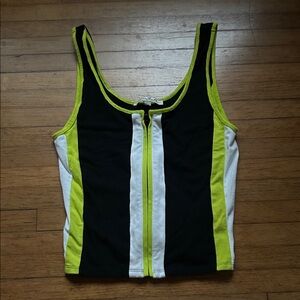 Express Black and Yellow Trim Tank Top